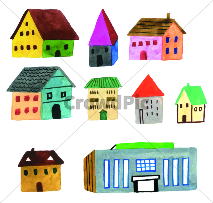 handdrawing,손그림,집,house,home,structure,neighborhood,이웃,urban,어반,building,건물,물감그림,drawing,painting,color,그래픽,일러스트레이션,graphic,illustration