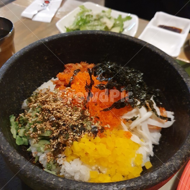 음식,알밥,비빔밥,한식,돌솥