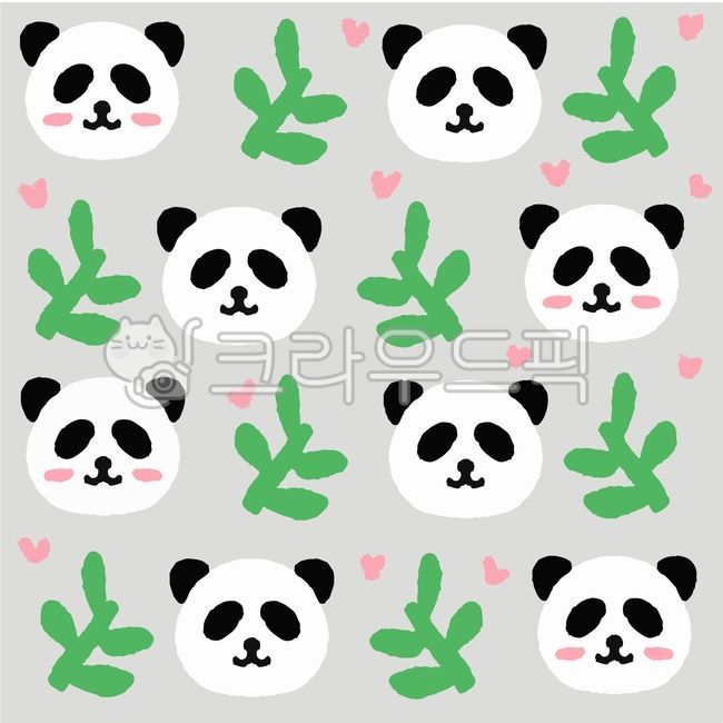 Animal,hand drawing,panda,bamboo,cute,illustration,design,panda,pattern
