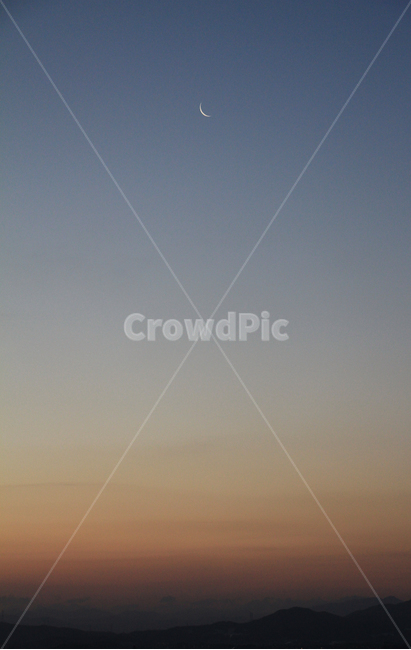 하늘,달,sky,새벽,노을,풍경,moon,landscape,차분함,평온함,조용함,calm