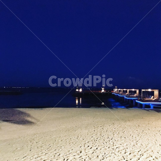 밤바다,바다,동남아,감성,휴양,리조트,자연,풍경,nature,landscape,해변,바다,beach,sea,야경,밤,nightscape,night,water,물,waterfront,워터 프론트,soil,흙,port,포트,pier,교각