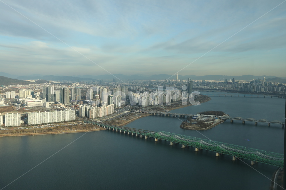 한강,물,구름,빌딩,다리,landscape,경치,outdoors,옥외,nature,자연,scenery,풍경,aerial view,조감도