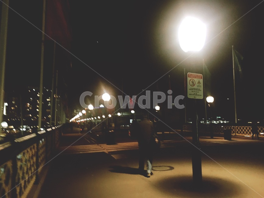 한적,다리,가로등,분위기,외국