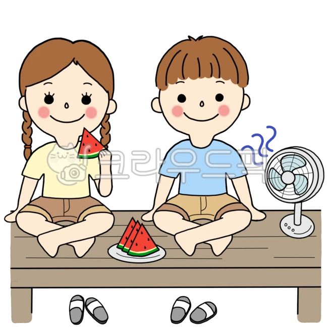 summer, 여름, 방학, 여름방학, 수박, 사진,이미지,일러스트,캘리그라피 - 앵앵작가