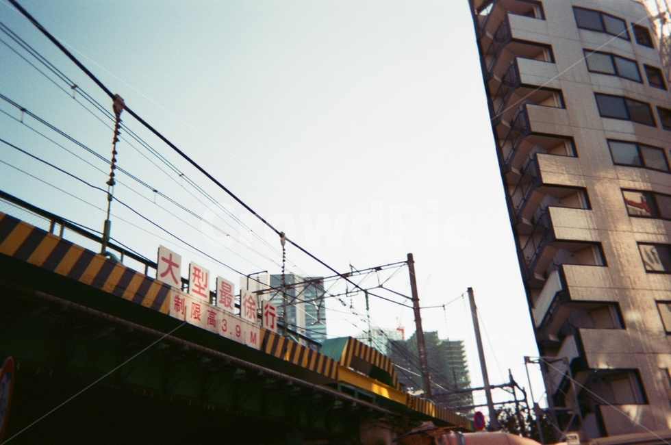 일본,육교,하늘,지하철,터널,sky,subway,station,tunnel,filmphoto,film,vintage,빈티지