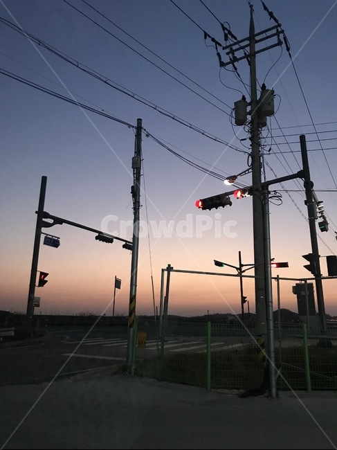 노을,3가지색,조합,예쁜풍경,전봇대,야경,밤,풍경,nightscape,night,landscape,utility pole,전신주