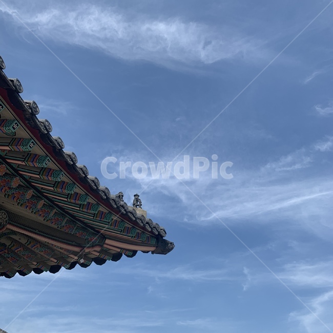 경복궁,기와,하늘,하늘색,한옥