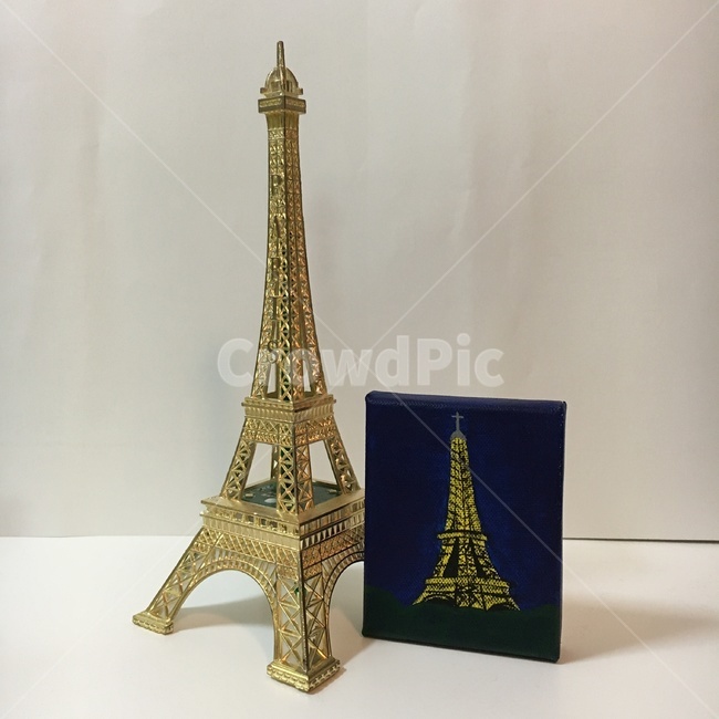 에펠탑,장난감,toy,유화,그림,picture