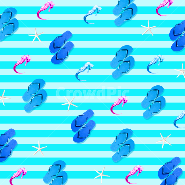 해마,불가사리,샌들,여름,패턴,문양,배경,백그라운드,여름,계절,summer,season,그래픽,일러스트레이션,graphic,illustration,텍스처,질감,패턴,texture,pattern