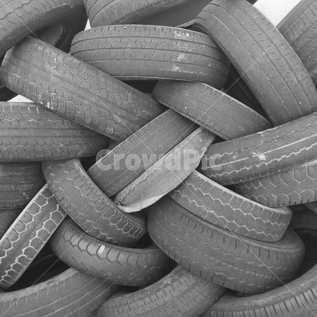 흑백,타이어,tire,자동차,쓰레기