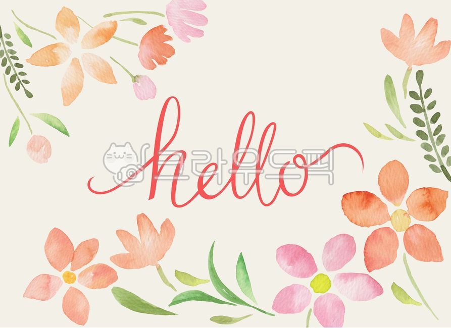 greeting,spring,spring flowers,drawing,floral,handwork,nature,flower,watercolor,painting,background,plant,illustration,hello,Watercolor,poster,calligraphy