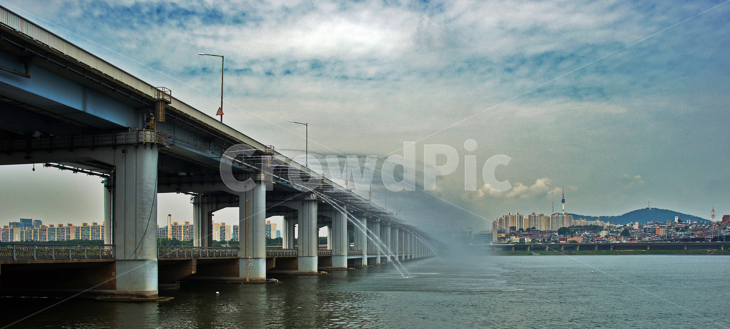 잠수교,복층교량,분수쇼,한강,한강다리,도로,교량,도시,풍경,city,landscape,한국도시풍경,한국도시경관,korea cityscape