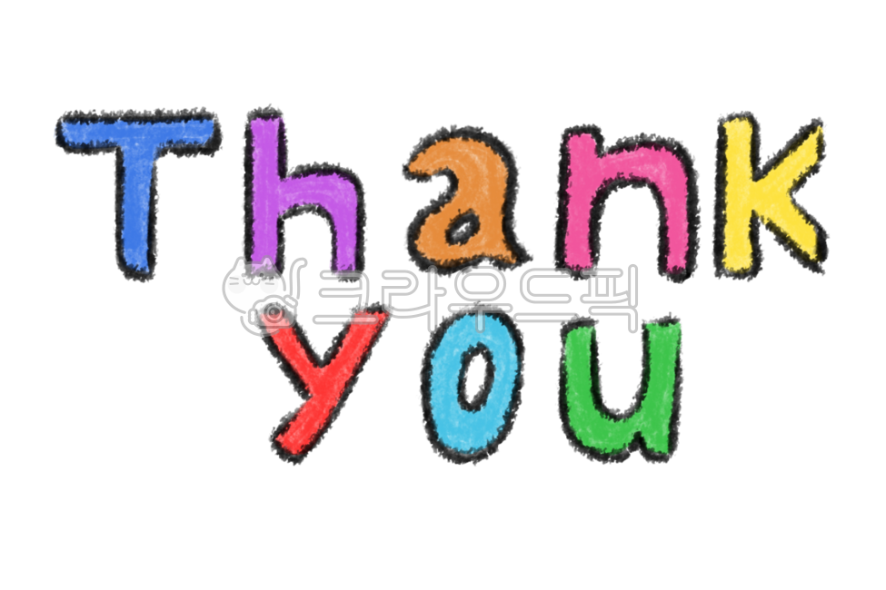 손글씨,캘리그라피,땡큐,감사인사,thankyou,알록달록
