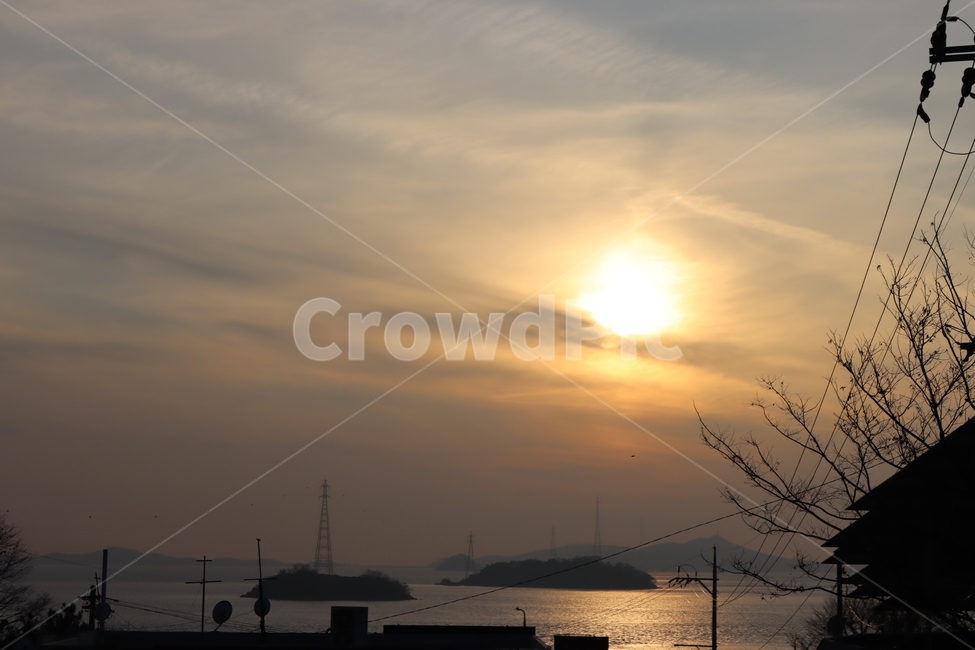 일몰,태양,하늘,구름,붉은노을
