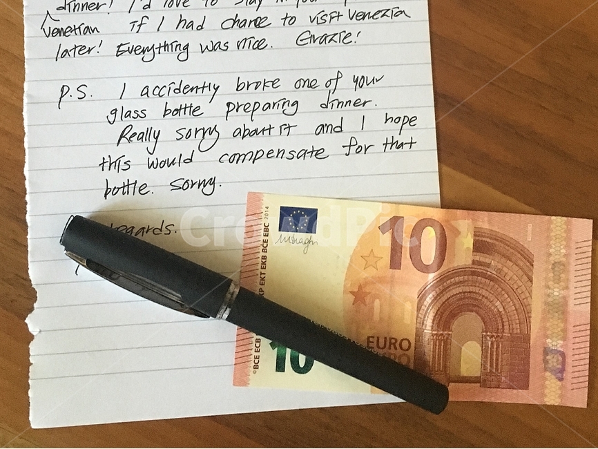 메모,편지,유로,에어비앤비,홈스테이,베니스,베네치아,손글씨,손편지,italy
