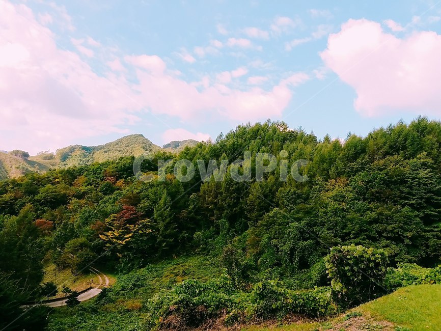 nature,자연,outdoors,옥외,구름,하늘,산,뭉게구름,파란하늘