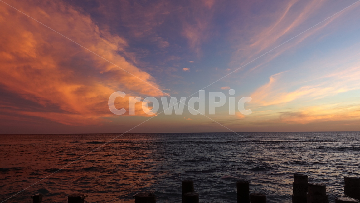 자연,nature,하늘,노을,sunrise,sky,새벽,dawn,orange,yellow,blue,오렌지,태평양