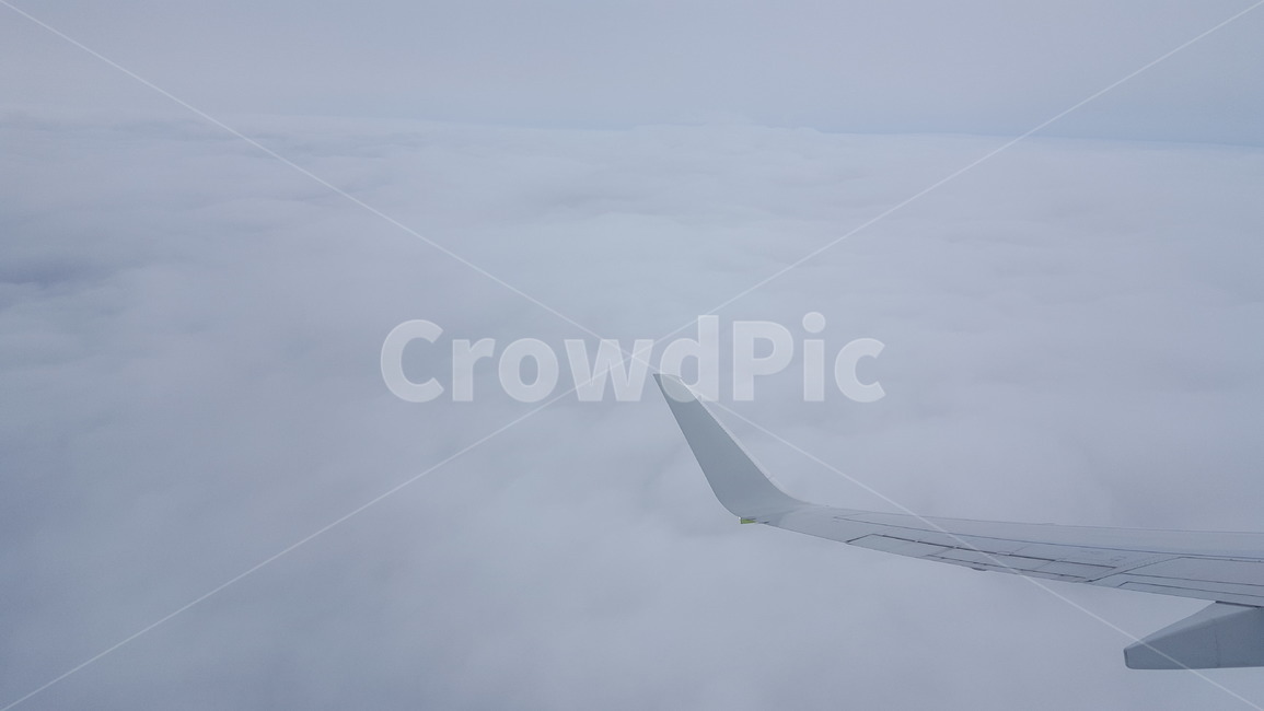 비행기,날개,구름,항공기,하늘,회색,가로,flying,나는