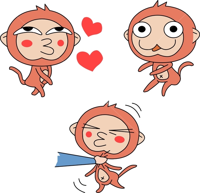 monkey,shake,exaggeration,character,sd character,clever,blush,Peeled porridge,action,monkey mask,snout,comic character,Character,suffocation,IQ,anthropomorphism,ugly,feeling,Gag,heart,A jokester,person,animal,twist,love,shame,mood,shy,Yes,embarrassed,comi