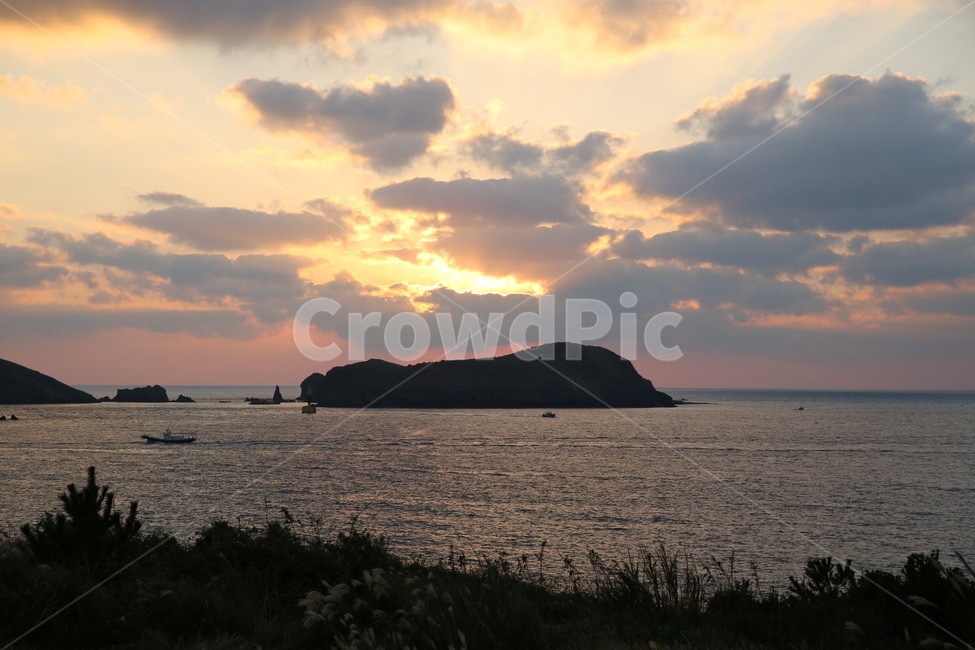 석양,노을,제주,차귀도,저녁,바다,자연,풍경,nature,landscape,outdoors,옥외,land,땅,water,물,shoreline,해안선,ocean,대양,sea,coast,연안