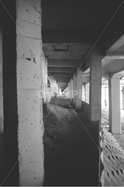 흑백,다리,구조물,연속,굴다리,소실점,흑백,모노톤,monochrome,black and white