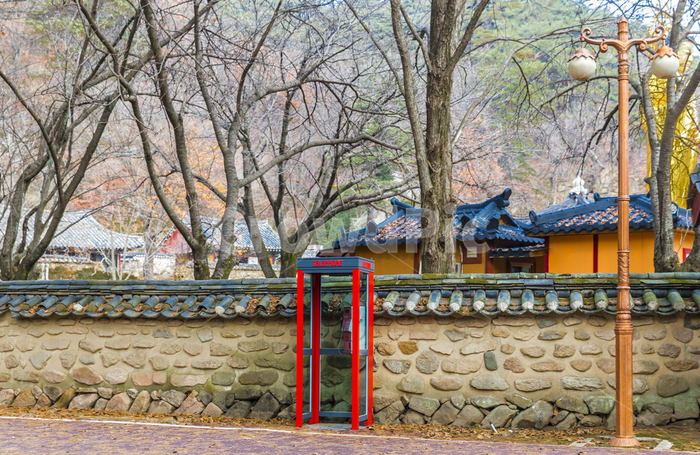 법주사,문화재,문화유산,관광지,기와,전통양식,돌담길,가로등,공중전화박스,한국전통,한국문화,korean traditional,korean culture,건축물,건물외관,exterior,building,structure,architecture,construction
