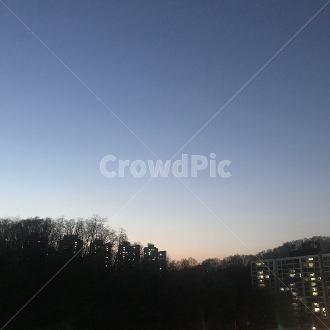 노을,밤,하늘,아파트,저녁하늘