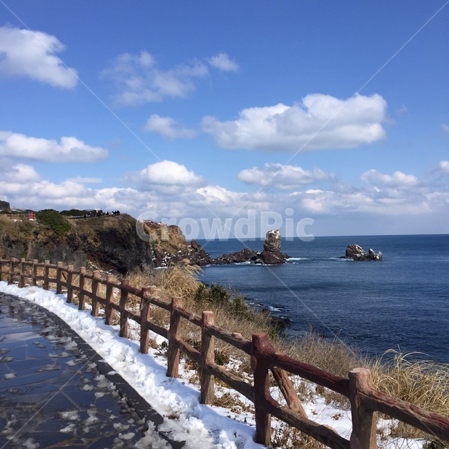 자연,제주도,자연경관,하늘,구름,sky,바다,섬,island,water,난간,handrail