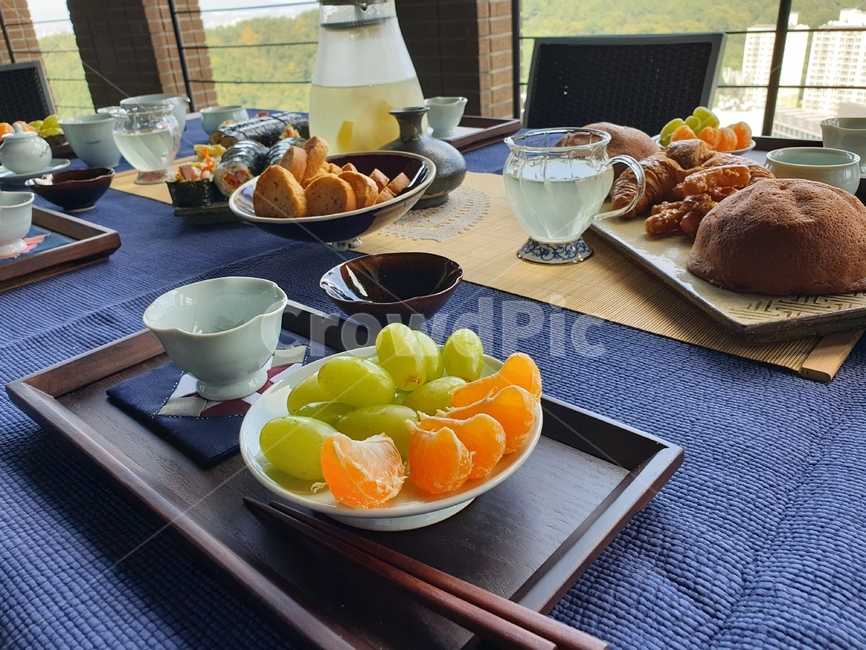 소풍,다과,만찬,휴식,야외,청포도,차,귤,음식,식재료,요리,food,cook,meal,dishes,food reserves,과일,열매,fruit