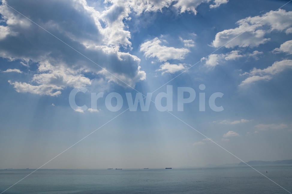 풍경,바다,하늘,빛내림,남해,푸른하늘,맑음,자연,풍경,nature,landscape,outdoors,옥외,weather,날씨,sky,cumulus,적운,cloud,구름