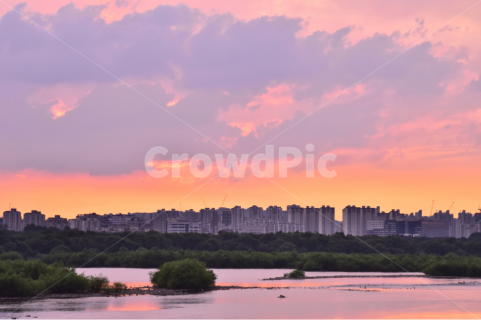 노을,석양,아파트촌,해질무렵,저녁노을,풍경,background,배경,바탕,백그라운드,분홍색,핑크색,pink,색감,감성,분위기,feeling,건물,신도시,구름,한강,강물,섬,강변길,sky,하늘,redsky,붉은하늘,일몰,sunset,황혼,dusk,새벽,nature,자연,outdoors,옥외,dawn,도시,풍경,city,landscape