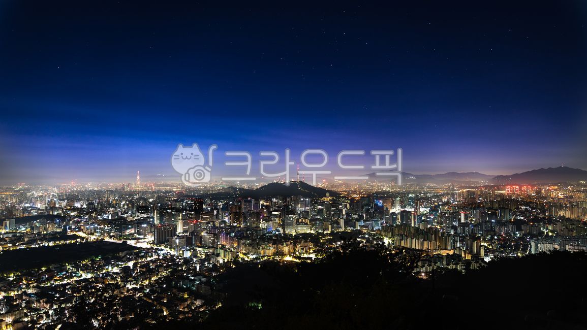 night view,seoul,Inwangsan Mountain,city,Inwangsan night view