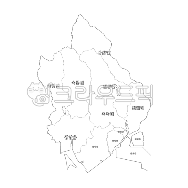 전라남도,전라도,전남,호남,광양시,광양,대한민국,우리나라,한국,행정구역,도,시,군,읍,면,동,지도,행정구역지도,백지도,흰색,map