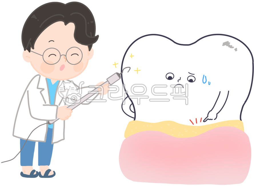 Teeth,scaling,tooth character,dentistry,dental treatment,dental illustration,scaling illustration,doctor,doctor character,oral cavity,gums,treatment,checkup,prevention,health,management,oral health,dentist,cavities,tartar,gum disease,