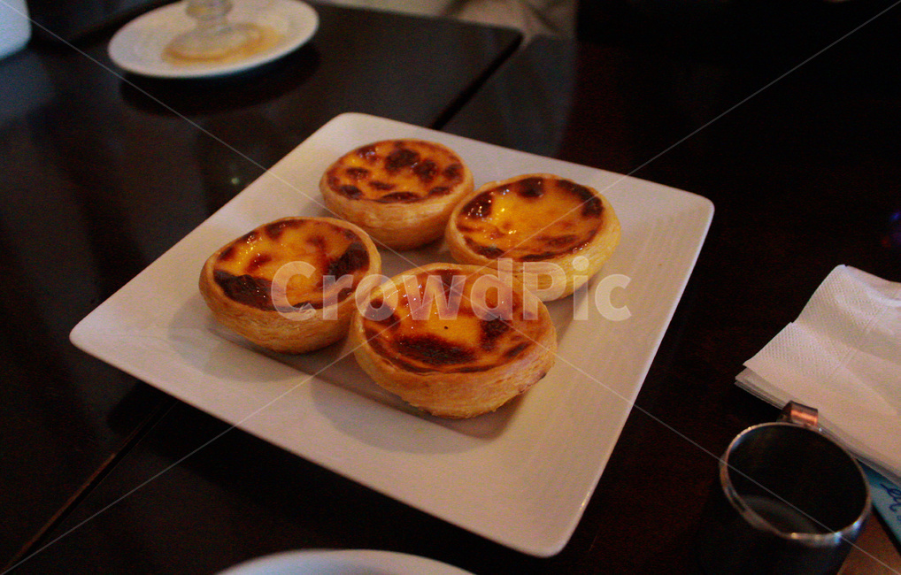 에그타르트,플레이팅,접시,빵,음식