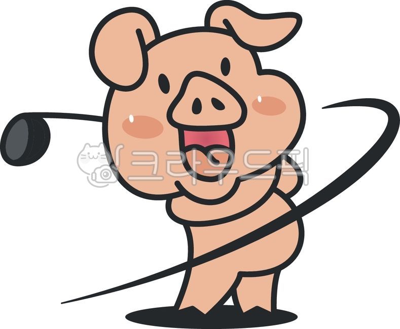 돼지,돼지캐릭터,돼지그림,돼지일러스트,골프,운동,스포츠,스윙,스크린골프,골프연습장,골프채,캐릭터,다이어트,여가,취미,장타,홀인원,golf,필드,골프장,미니골프