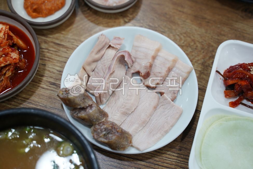 Sundae,pork,boiled pork,boiled pork banban,soup