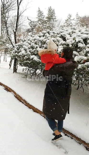 눈,함박눈,모녀,뒷모습,자연,nature,snow,겨울,winer,겨울,계절,winter,season