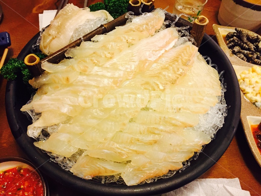 광어,회,안주,술자리,횟집,해산물,확대,음식
