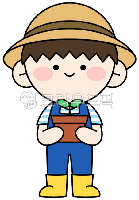 농부,농부일러스트,식목일,식목일일러스트,어린이,어린이집,유치원,식목일합성자료,유치원자료,어린이집자료,식물,새싹,장화,화분,png,어린이캐릭터,어린이농부,남자아이,남아