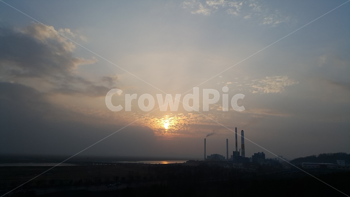 노을,하늘,구름,파랑,태양,sunset,sky,cloud,blue,sun,산업,industry,industrial