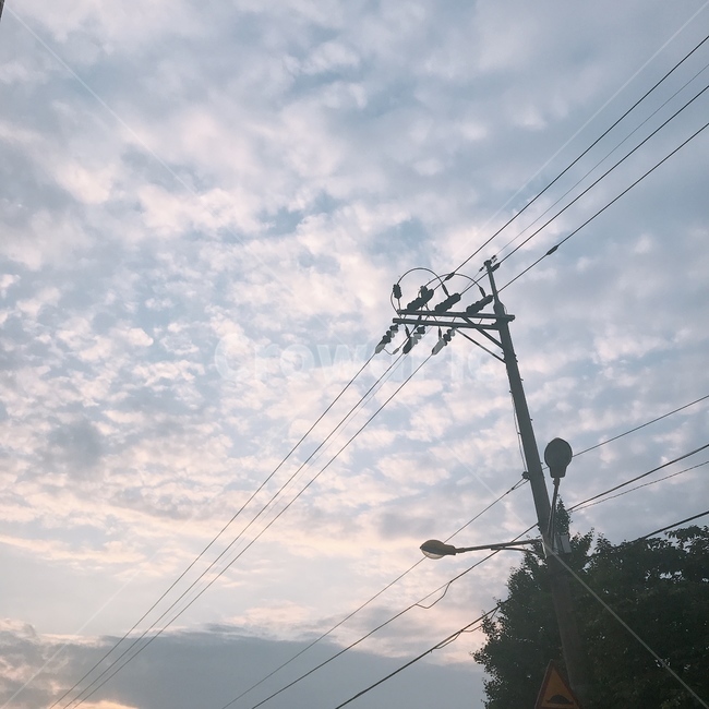 하늘,노을,감성사진,전봇대,해지는하늘,구름