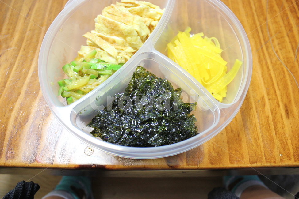 고명,계란지단,단무지,호박,김,음식,food,한국전통음식
