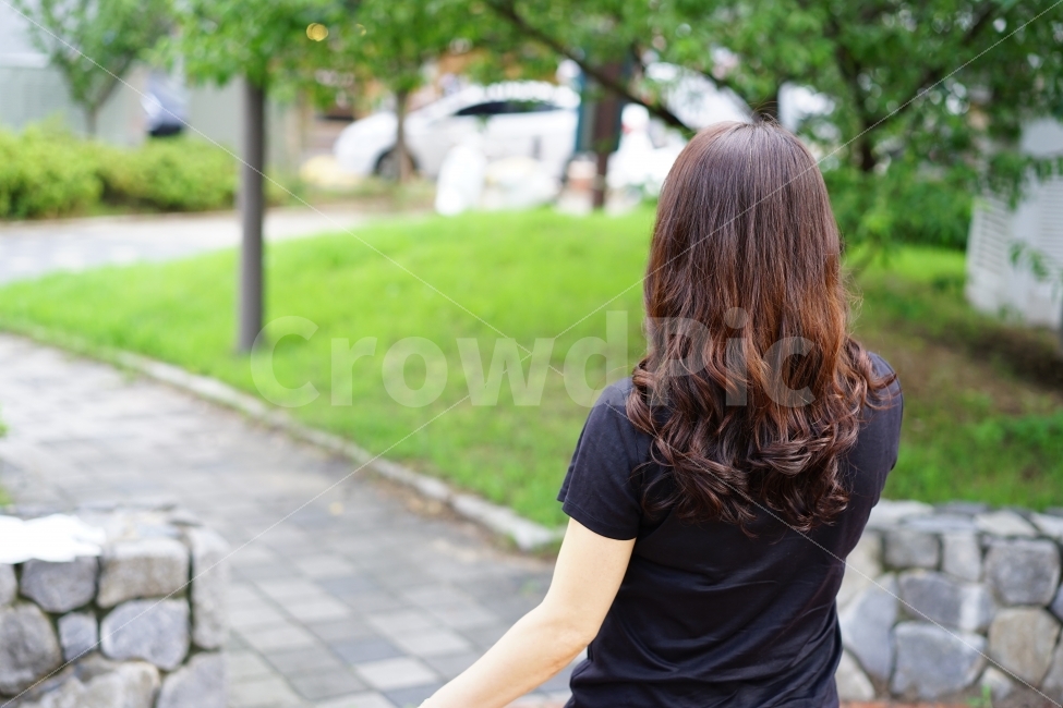 Salon,woman,perm,Character,wave perm,backside,back,wave,trim,setting perm,thick wave,hair style,hair shop,style,female