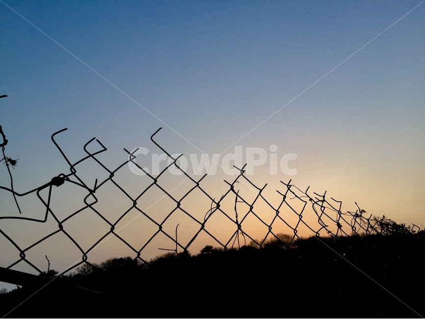 하늘,풍경,자연,사물,철조망,해질녘,노을,sky,nature,자연,풍경,nature,landscape,실루엣,그림자,silhouette,shadow