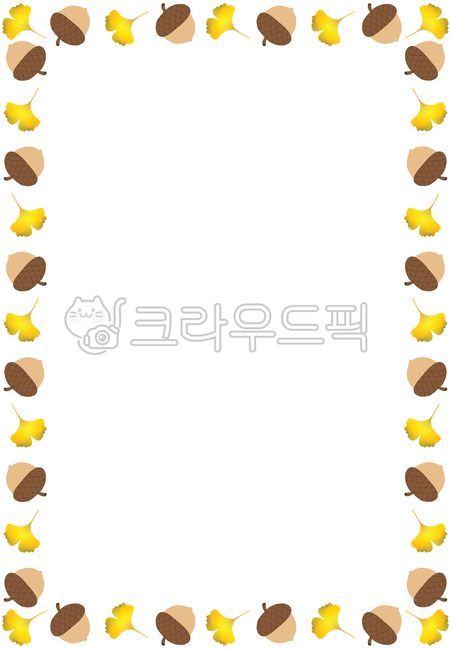 border,ginkgo leaves,writing pad,paper,pattern,autumn,acorn,holiday