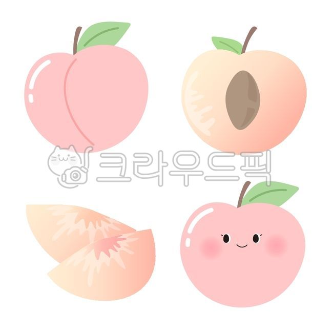 복숭아,복숭아일러스트,복숭아그래픽,복숭아자료,복숭아그림,복숭아이미지,자른복숭아,복숭아단면,복숭아캐릭터,여름과일,과일,핑크복숭아,황도
