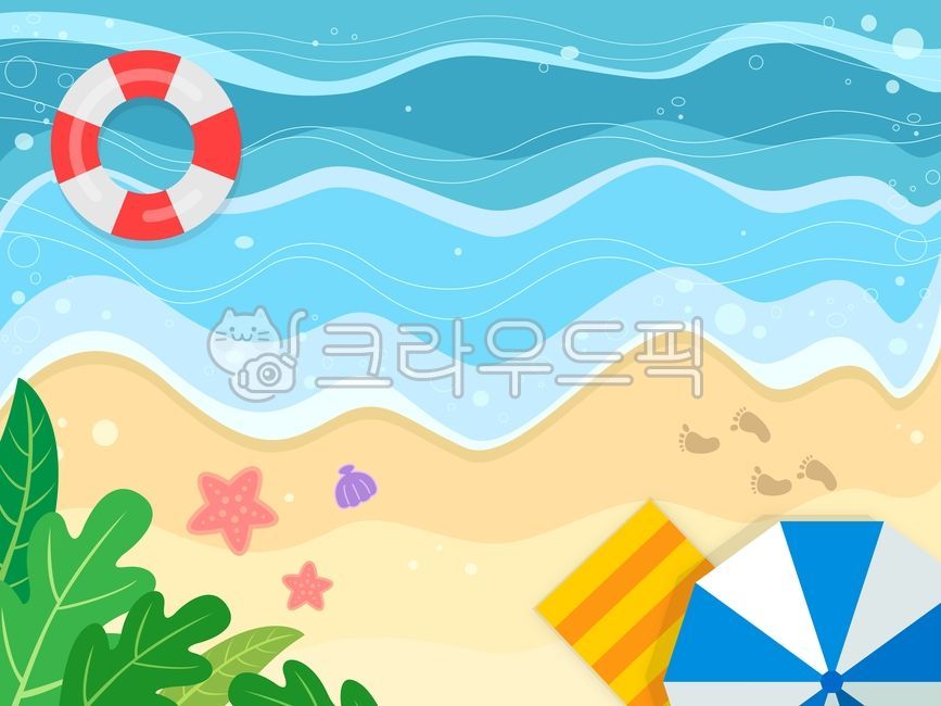 바다,여름,파도,일러스트,그림,해변,여름방학,물,sea