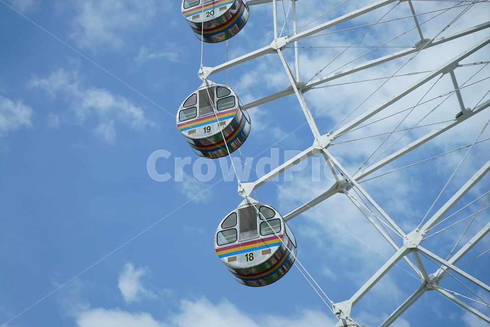 sky,blue,ferris wheel,machine,Rides