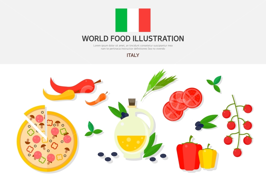 이탈리아,고추,피자,올리브,토마토,피망,파프리카,음식,플랫디자인,음식,식재료,요리,food,cook,meal,dishes,food reserves,양식,서양음식,서양요리,western food,western dishes,western meal,western cook,그래픽,일러스트레이션,graphic,illustration